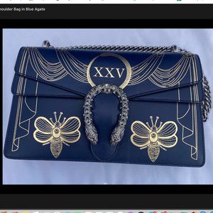 Gucci Dionysus Hand Painted Shoulder Bag in Blue